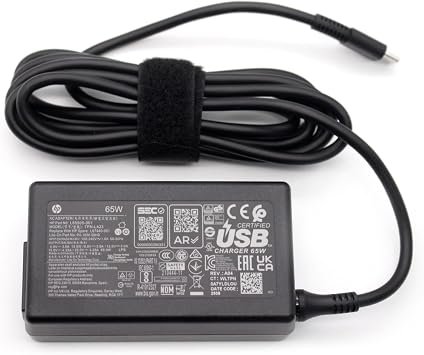 HP L67440-001- 65W 20V 3.25A USB-C AC Adapter for,EliteBook x360, P/N: L65505-003, L67440-001, TPN-DA20.