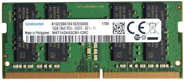 Samsung 16GB DDR4 PC4-19200, 2400MHz, 260 PIN SODIMM, CL 17, 1.2V, ram Memory Module, M471A2K43CB1-CRC