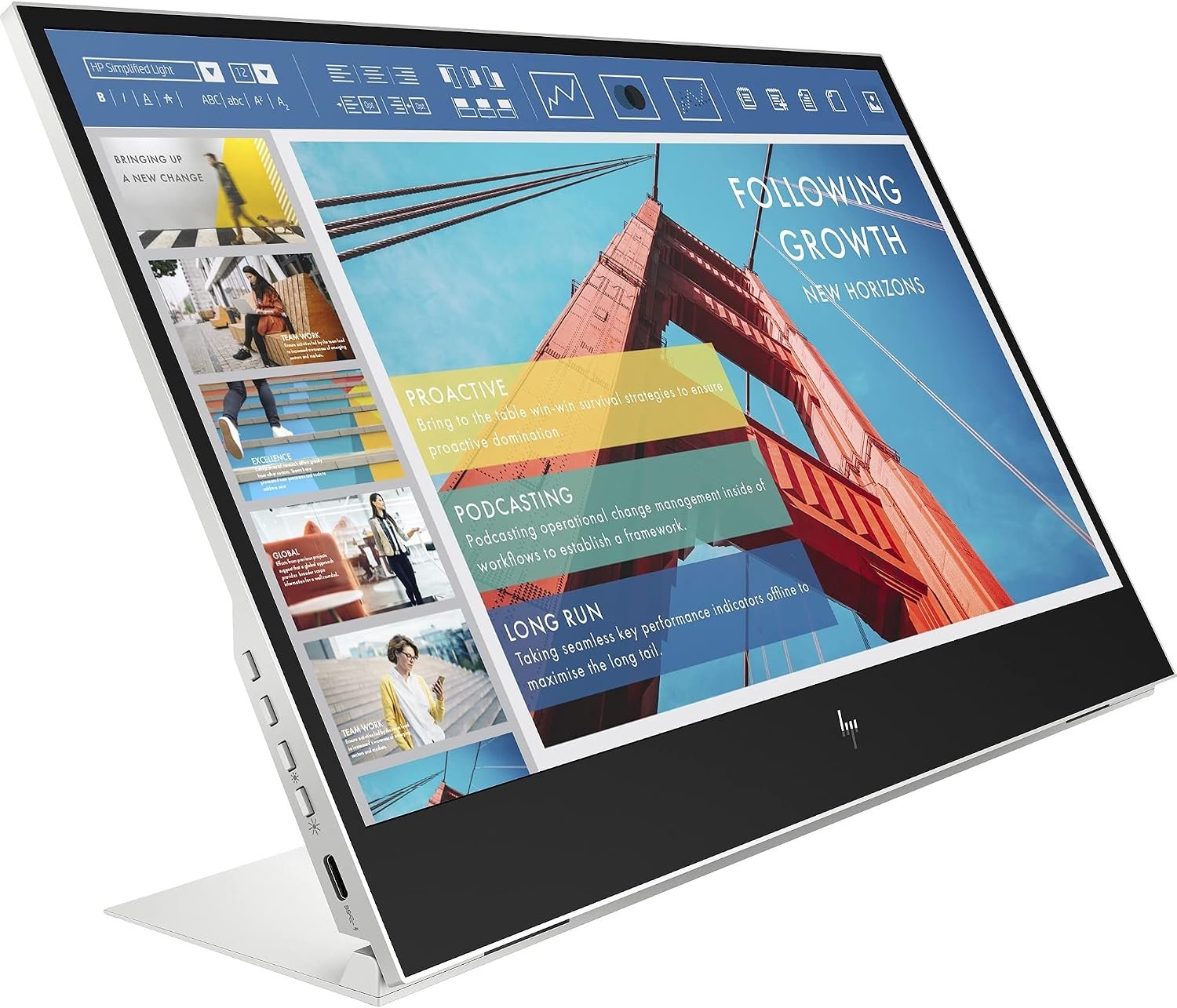 HP E14 G4 14" Class Full HD LCD Portable Monitor - 16:9 - Silver - 14" Viewable - in-Plane Switching (IPS) Technology - 1920 x 1080-400 Nit - 5 msGTG (OD) - 60 Hz Refresh Rate - USB Hub