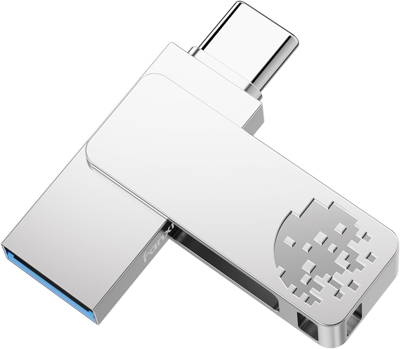 F372S 32GB USB Flash Drive, Dual USB Type-C & USB-A,Zinc Alloy Thumb Drive USB 3.2 Gen 1 Up to 120MB/s, Water-Resistant, OTG supported, Memory Stick for iPhone 15/16/17 Series, Android, PC, Mac